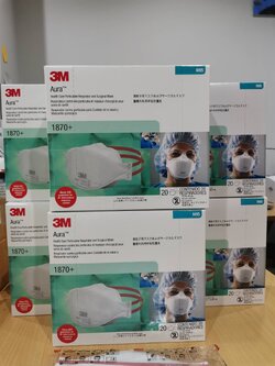 3M1870+(N95) Particulate Respirator หน้ากากป้องกันฝุ่นละออง และเชื้อวัณโรค (20ชิ้น/1กล่อง)