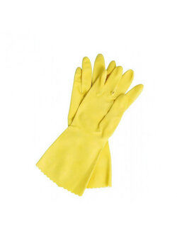 ถุงมือยางสีเหลือง