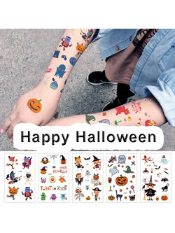 Tattoo Halloween สติ๊กทู สติ๊กเกอร์แต่งหน้าลายฮาโลวีน #C