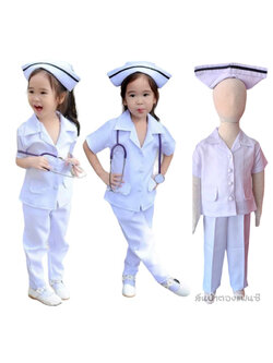 ชุดพยาบาลเด็กแบบกางเกง ชุดอาชีพในฝัน พยาบาลตัวน้อย