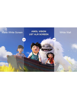 AWOL ALR 150" – จอตัดแสงพิเศษสำหรับ Ultra Short Throw โปรเจคเตอร์ | รองรับแสงเพดานสูงสุด 95% พร้อมมุมมองภาพกว้าง 170°