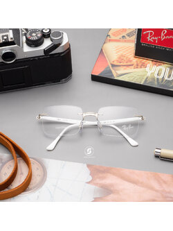Ray-Ban RX8767 1228 White on Silver Light-Ray