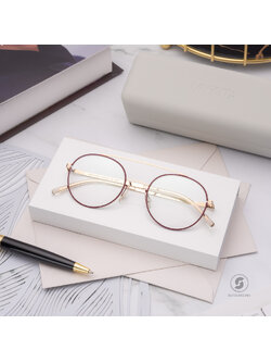 แว่นสายตา MYKITA ALMETA 435 ChampagneGold CranBerry