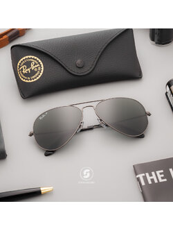 Ray Ban RB3025 004/58 Aviator Polarized Gunmetal