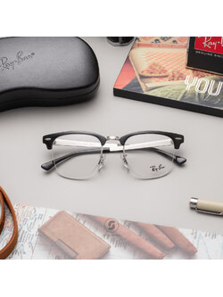 Ray-Ban Clubmaster Metal RX3716VM 2861 Black on Silver