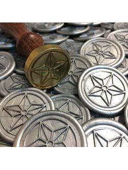 Wax seal sticker (2.5 cm) - custom made (100 pcs)