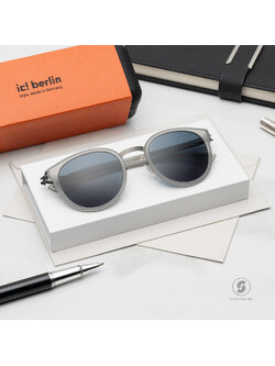 แว่นกันแดด IC BERLIN Nicolas C. Sky Gray Matt Gun Metal