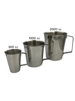 กระบอกตวงสแตนเลส แบบมีหูจับ