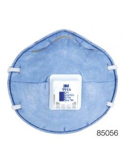 3M 9916 P1 หน้ากากป้องกันฝุ่นละอองและไอกรดเจือจาง (10ชิ้น/1กล่อง)