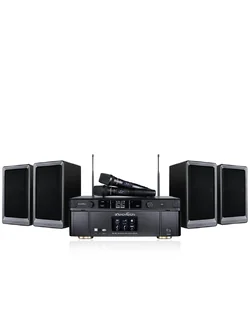 ชุดคาราโอเกะ SOUNDVISION (ลำโพง KS-803 2 ชุด แอมป์ DKA-900 ไมค์ลอย SU-850DG)