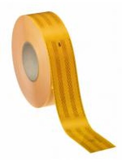 3M แถบสะท้อนแสงติดรถไดมอนด์เกรดสีเหลือง ขนาด 55ม.ม.x50 ม. (Conspicuity Marking For Vehicle Yellow Color)