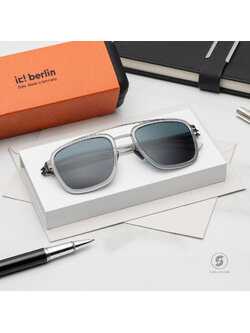 แว่นกันแดด IC BERLIN Jacob Sky Grey HD Gunmetal