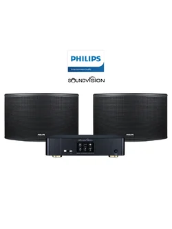 ชุดคาราโอเกะ ลำโพง PHILIPS CSS-1310 + แอมป์ SOUNDVISION DKA-900