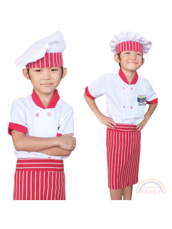 ชุดเชฟเด็ก ชุดพ่อครัวเด็ก ชุดเชฟกระทะเหล็ก ชุดอาชีพในฝัน