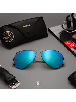 Ray-Ban RB8317CH 029/A1 Carbon Fibre Mirror Chromance Polarized