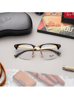 Ray-Ban Clubmaster Metal RX3716VM 2890 Gold On Top Black