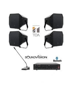 SOUNDVISION ชุดเครื่องเสียง SET-ประกาศ พร้อมใช้
