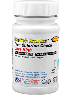 กระดาษวัดคลอรีน (0-750 ppm) Free Chlorine Check Ultra High