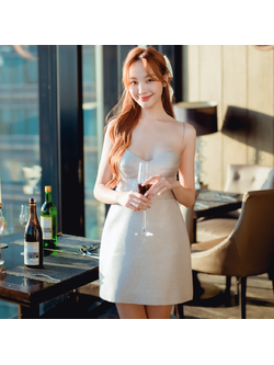 Lism D-081 Glam A-Line Shimmer Dress ชุดเดรสน่ารักๆ