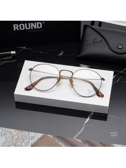 Ray-Ban RX8247V Round Titanium 1222 Antique Gold