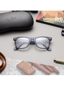 Ray-Ban Wayfarer Ease RX4340V 8223 Transparent Dark Blue