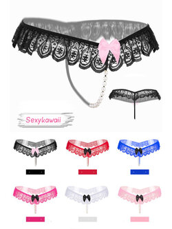 กางเกงในลูกไม้จีสตริง UN-227-232