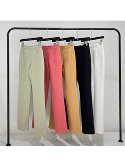 Lism P-028 กางเกงขากระบอกเล็กเอวสูง