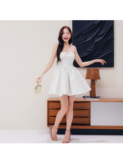 Lism D-098 Bloom Elegance Mini Dress ชุดเดรสสายเดี่ยว
