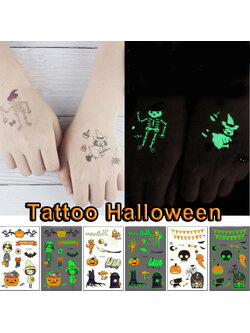 Tattoo Halloween สติ๊กเกอร์แทททูแต่งหน้าฮาโลวีน #D