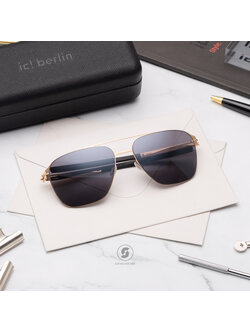 แว่นกันแดด IC BERLIN Jonathan I. Large Rose Gold / Black