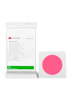 EC แผ่นเพลทอาหารเลี้ยงเชื้อสำเร็จรูป สำหรับทดสอบเชื้ออีโคไล/โคลิฟอร์ม 3M™ Petrifilm™