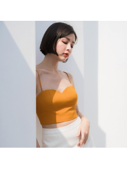 LISM S-003 เสื้อครอปสายเดี่ยว Luxury Fit