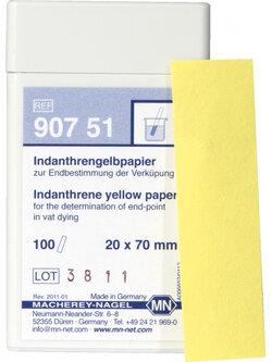 Indanthrene yellow paper 90751 กระดาษทดสอบไฮโดรซัลไฟต์ (โซเดียมไดไทโอไนต์)