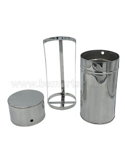 กระบอกสแตนเลสใส่จานเพาะเชื้อ (Petri Dish Box Stainless)