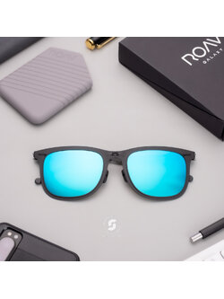 แว่นกันแดด ROAV LENOX 8002 Matte Black/Blue