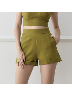 Lism P-010 Chic Turn-Up Shorts กางเกงขาสั้น