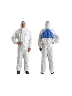 3M 4540+ Protective Coverall ชุดป้องกันสารเคมี และฝุ่นละออง สีขาว ชนิดใช้แล้วทิ้ง Type 5/6