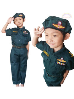 ชุดทหารบก ชุดอาชีพเด็ก ชุดเครื่องแบบทหารเด็ก ชุดผบ.ทบ.