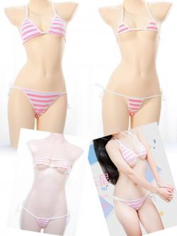 บิกินี่ เซ็กซี่ สีชมพูพาสเทล