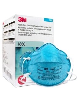 3M™ 1860 หน้ากากสำหรับบุคลากรทางการแพทย์, N95, 20 ชิ้น/กล่อง, 6 กล่อง/ลัง