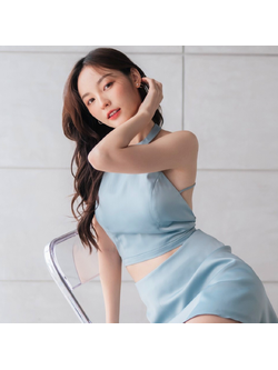 LISM S-037 Charm Curve Top เสื้อครอปผูกหลัง