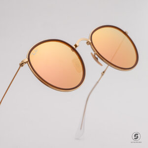 Ray-Ban RB3517 001/Z2 Round Folding Pink Mirror