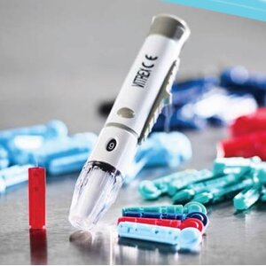 ปากกาเจาะปลายนิ้วและเข็มเจาะปลายนิ้ว (Vitrex Soft Sterile Blood Lancets)