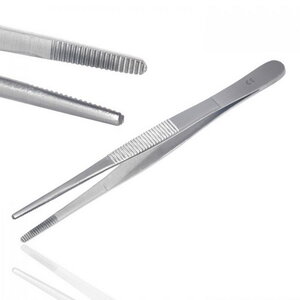 ปากคีบสแตนเลสปลายมน (Splinter Forceps) ยาว 16cm. ยี่ห้อMIRA