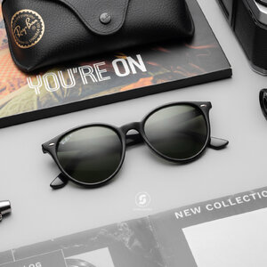 Ray-Ban Round RB4305F 601/9A Green Polarized