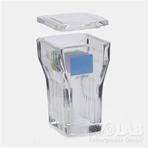 โถแก้วย้อมสไลด์ STAINING JAR - HELLENDAL - GLASS - ISOLAB