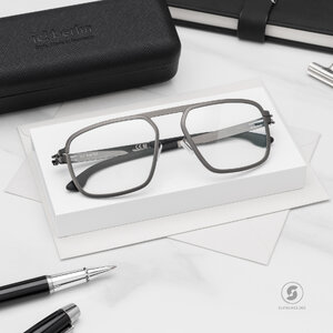 กรอบแว่น IC BERLIN Rhodium Graphite Gunmetal