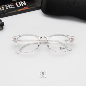 Ray Ban RX5154 2001 Clubmaster Eyeglasses White Transparent