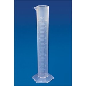 กระบอกตวงพลาสติกฐานหกเหลี่ยม (Measuring Cylinder Hexagonal) Polylab