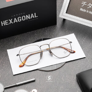 Ray-Ban RX8148V Hexagonal Titanium 1223 Demigloss Gunmetal